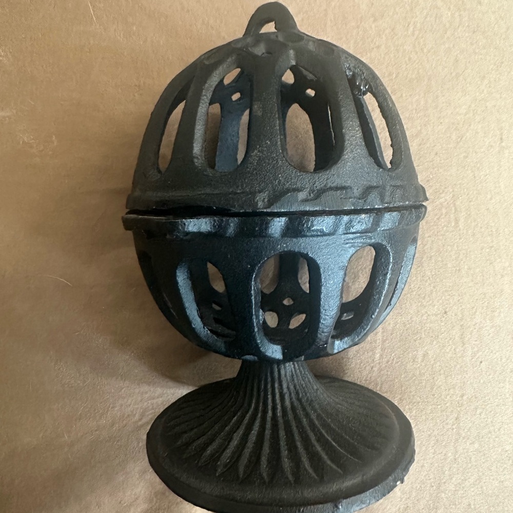 Black Cast Iron Decorative Sphere